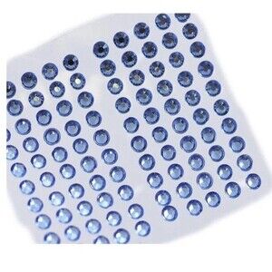 Light Blue Sapphire Self Adhesive Acrylic Craft/Face Gems 4mm 6mm 8mm (480 pcs)